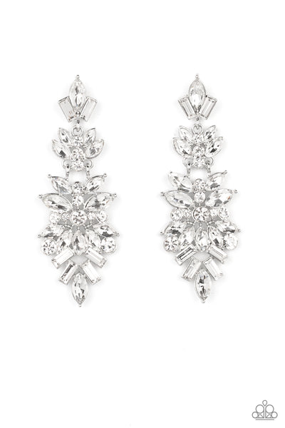 Paparazzi Earring - Frozen Fairytale - White