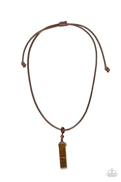 Paparazzi Necklace - Comes Back ZEN-fold - Brown