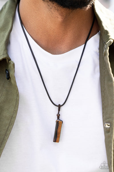 Paparazzi Necklace - Comes Back ZEN-fold - Brown