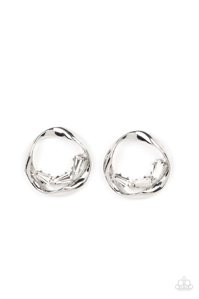 Paparazzi Earring - Imperfect Illumination - White