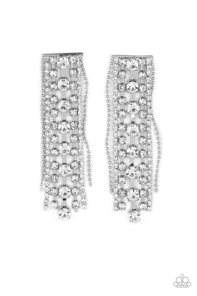 Paparazzi Earring - Starry Streamers - White