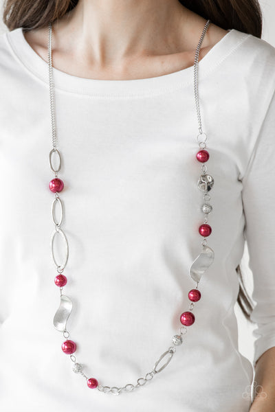 Paparazzi Necklace - All About Me - Red