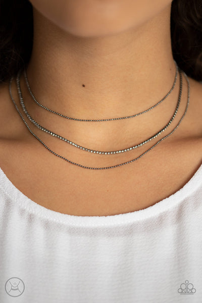 Paparazzi Necklace - Battle of the Glitz - Black