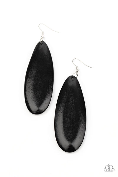 Paparazzi Earring - Tropical Ferry - Black