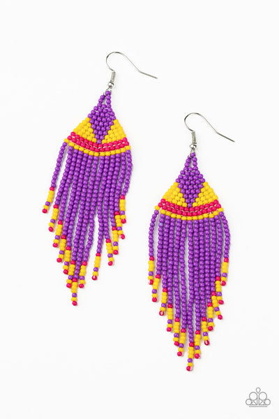 Paparazzi Earring - BEADazzle Me - Purple