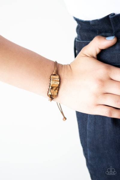 Paparazzi Bracelet - Canyon Warrior - Brown Urban