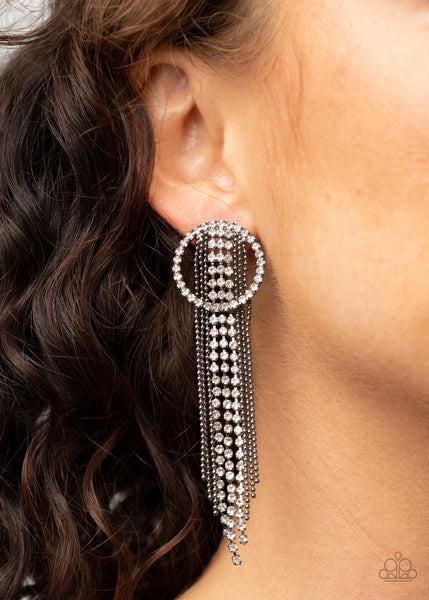 Paparazzi Earring -  Dazzle By Default - Black