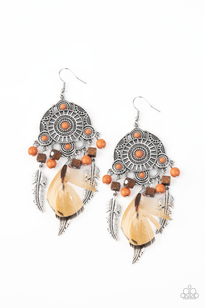 Paparazzi Earring - Desert Plains - Orange