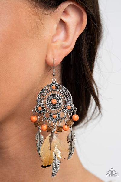 Paparazzi Earring - Desert Plains - Orange