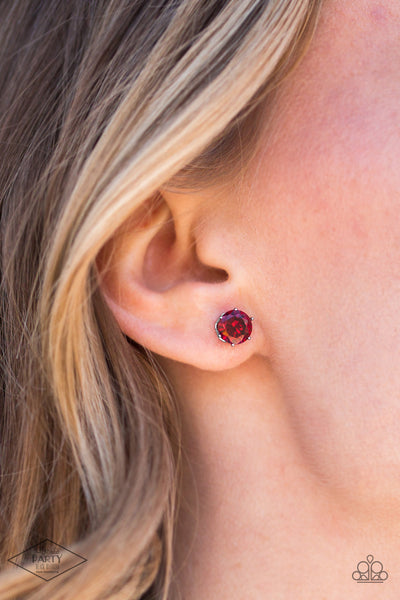 Paparazzi Earring - Greatest Treasure - Red