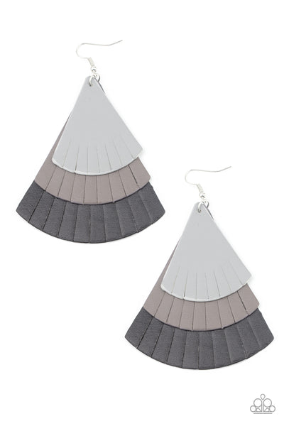 Paparazzi Earring -  Huge Fanatic - Black