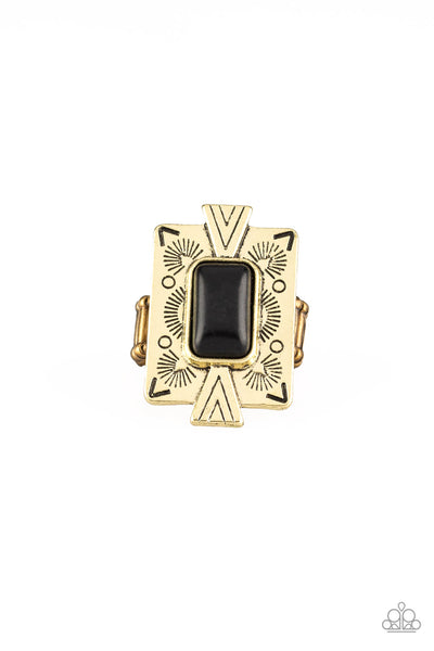 Paparazzi Ring - Stone Cold Couture - Brass Black