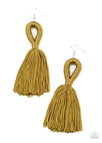 Paparazzi Earring - Tassels and Tiaras - Green