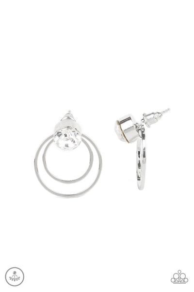 Paparazzi Earrings - Word Gets Around - White