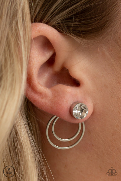 Paparazzi Earrings - Word Gets Around - White