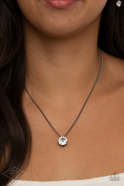 Paparazzi Necklace - What A Gem - Gunmetal