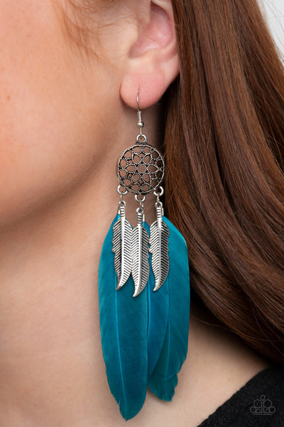 Paparazzi Earring -  In Your Wildest DREAM-CATCHERS - Blue