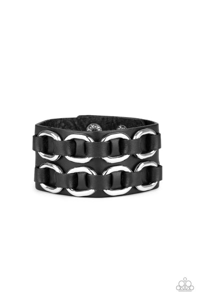 Paparazzi Bracelet - Throttle It Out - Black Urban