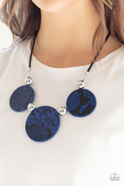 Paparazzi Necklace - Viper Pit - Blue