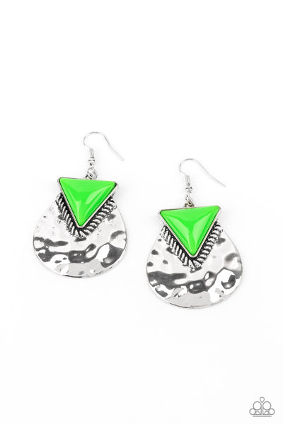 Paparazzi Earring -  Road Trip Treasure - Green