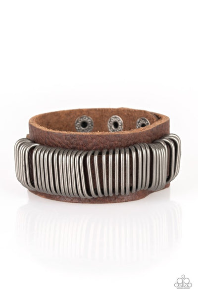 Paparazzi Bracelet - Boondock Bandit - Brown Urban Wrap