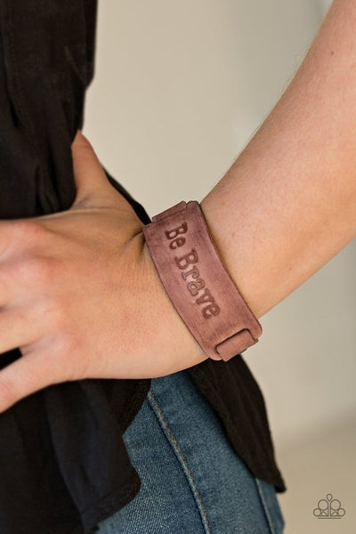 Paparazzi Bracelet - Put On A Brave Face - Brown