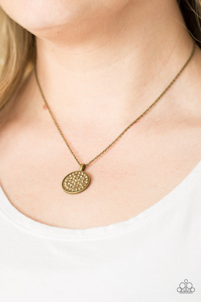 Paparazzi Necklace - Believe in Glitter - Brass