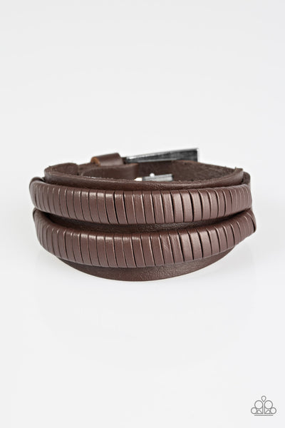 Paparazzi Bracelet - Highland Hiker - Brown Urban Wrap