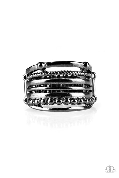 Paparazzi Ring - The STEEL Of Night - Black