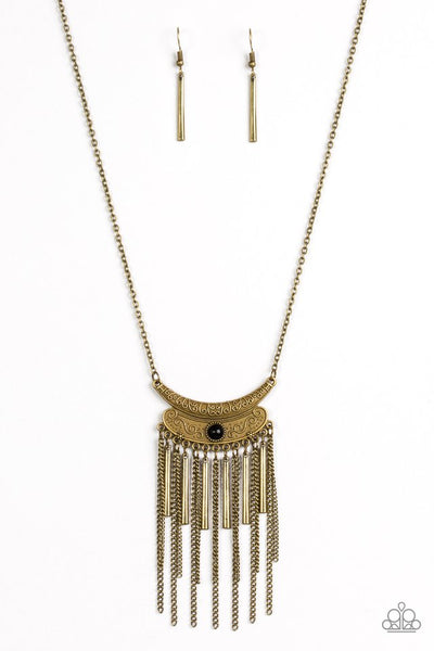 Paparazzi Necklace - Take Zen - Brass
