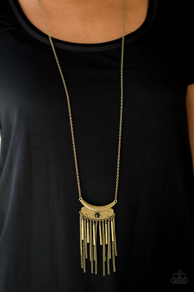 Paparazzi Necklace - Take Zen - Brass