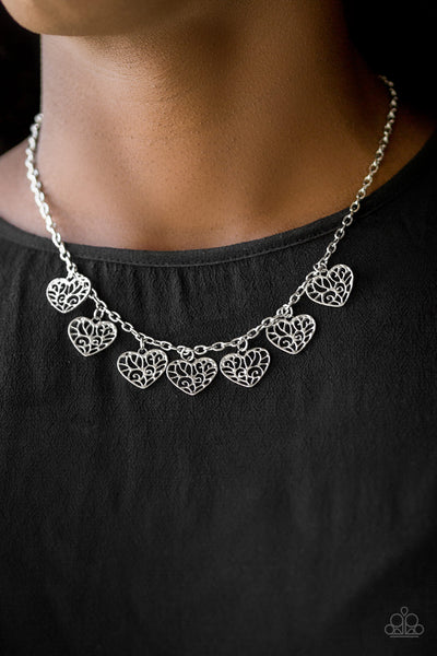 Paparazzi Necklace - Less Is Amour - Silver