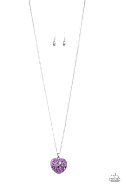 Paparazzi Necklace - Love Is All Around - Purple