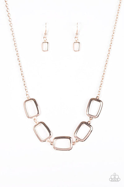 Paparazzi Set - Gorgeously Geometric / Basic Geometry - Rose Gold