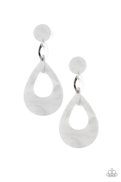 Paparazzi Earring - Beach Oasis - White