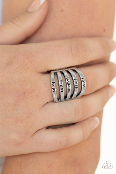 Paparazzi Ring - Never Lose Faith - Silver