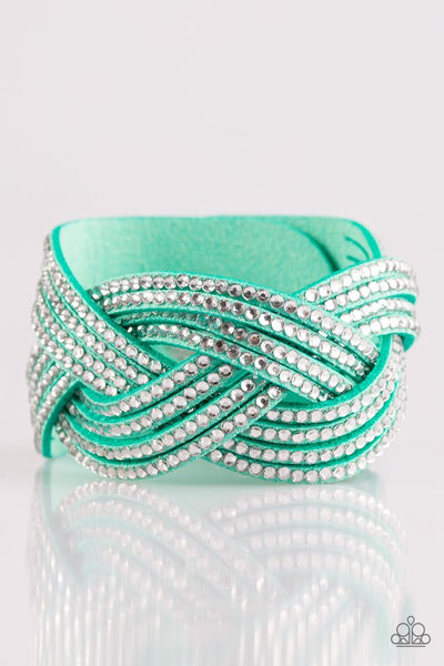 Paparazzi Bracelet - Big City Shimmer - Green Urban Wrap