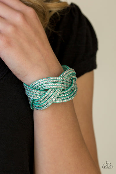 Paparazzi Bracelet - Big City Shimmer - Green Urban Wrap