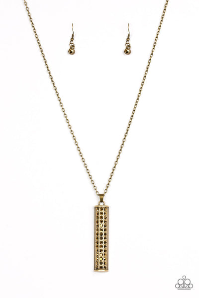 Paparazzi Necklace - Big Shot Shimmer - Brass