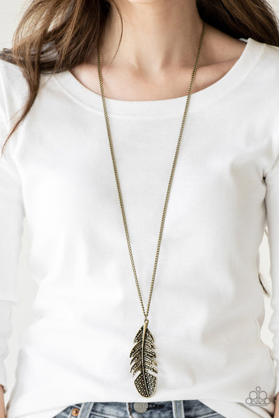 Paparazzi Necklace - Free Bird - Brass