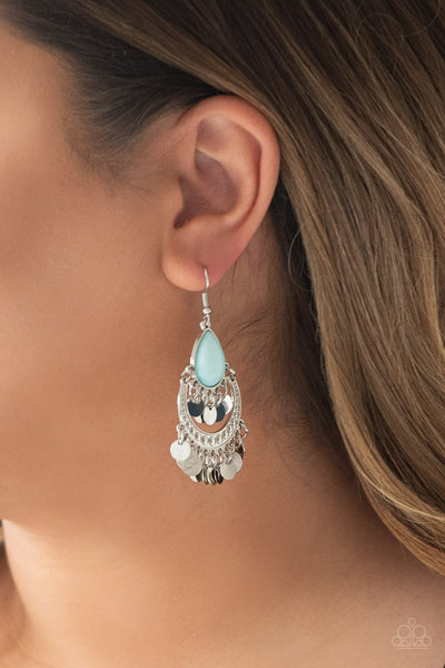 Paparazzi Earring - Bodaciously Boho - Blue