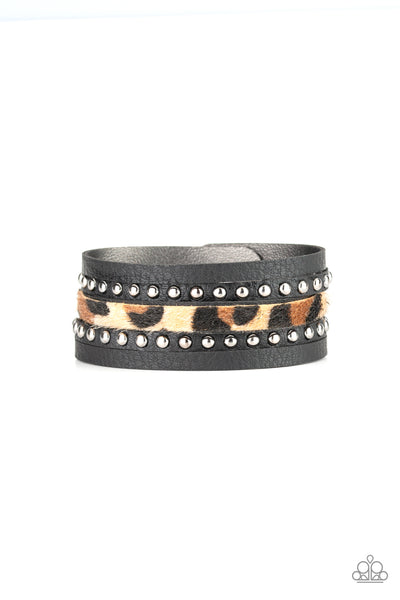 Paparazzi Bracelet - Born To Be Wildcat - Brown Urban Wrap