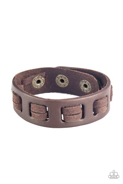 Paparazzi Bracelet - Bring Out The West In You - Brown Urban Wrap
