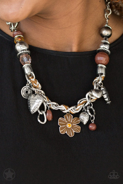 Paparazzi Necklace - Blockbuster - Charmed, I'm Sure - Brown