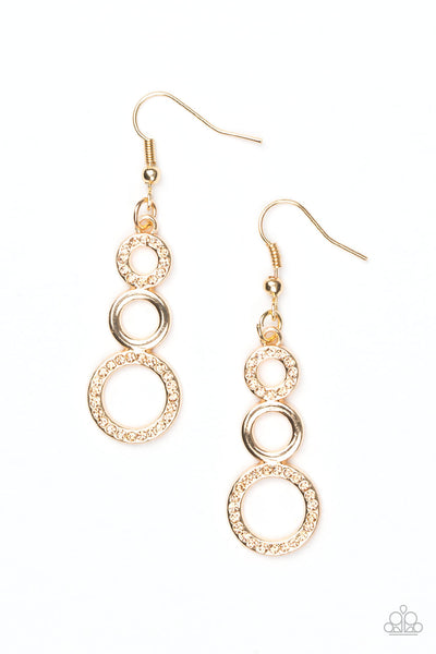 Paparazzi Earring - Bubble Bustle - Gold