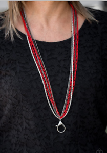 Paparazzi Lanyard - Colorful Calamity - Red