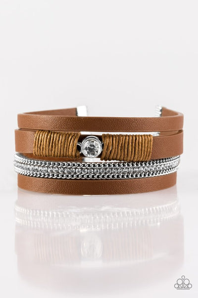 Paparazzi Bracelet - Catwalk Craze- Brown Urban Wrap