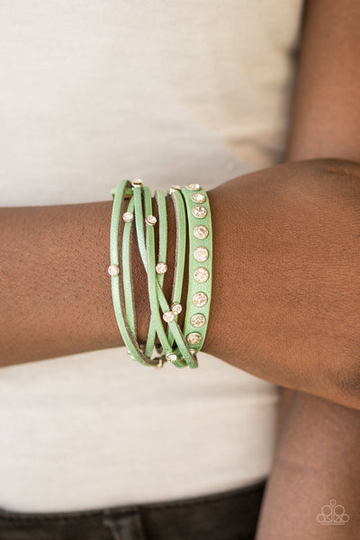 Paparazzi Bracelet - Catwalk It Off - Green Urban Wrap