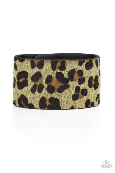 Paparazzi Bracelet - Cheetah Cabana - Green Urban Wrap