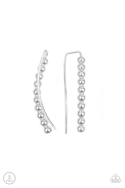 Paparazzi Earring - Climb On - Silver Crawler